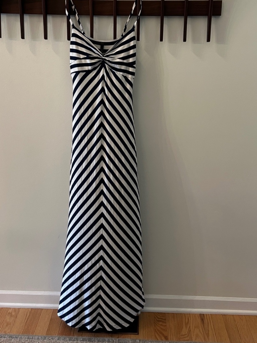 Soma Maxi Dress Navy and White with adjustable straps Yacht Dress Cruise Ship